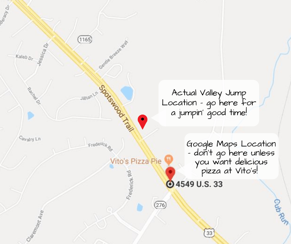 actual location | Valley Jump