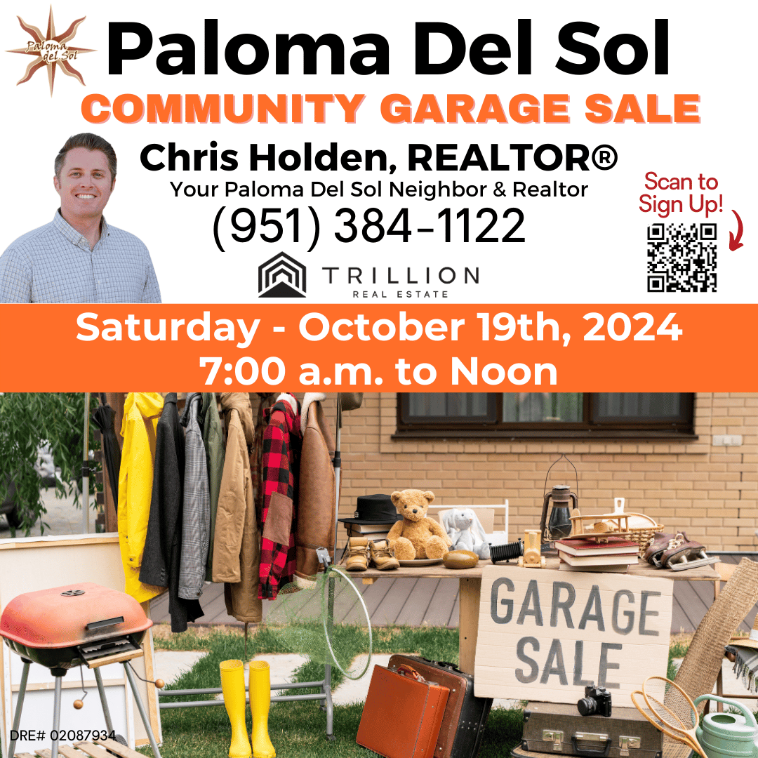 Paloma Del Sol - Community Garage Sale - October 19th 2024