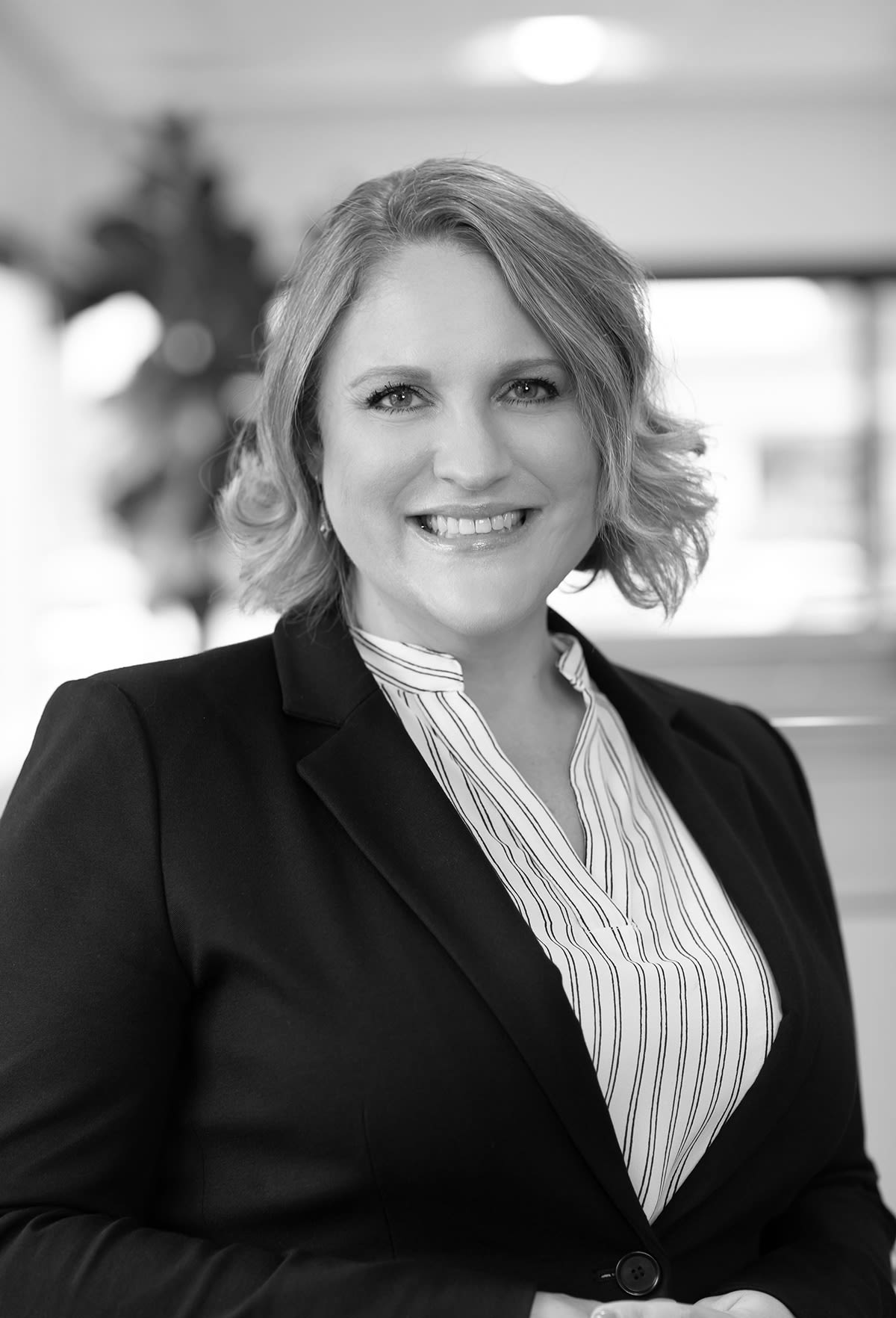 black and white profile photo of executive assistant realtor Megan Vera