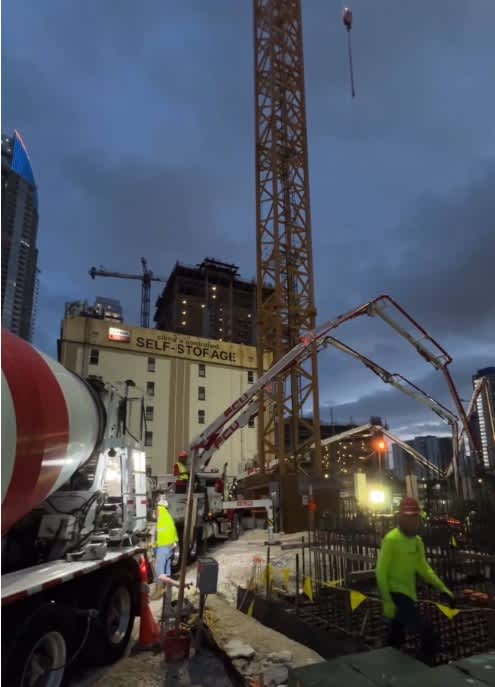 August 2024 - Foundation Pour Finished for 65-Story E11EVEN Beyond Tower