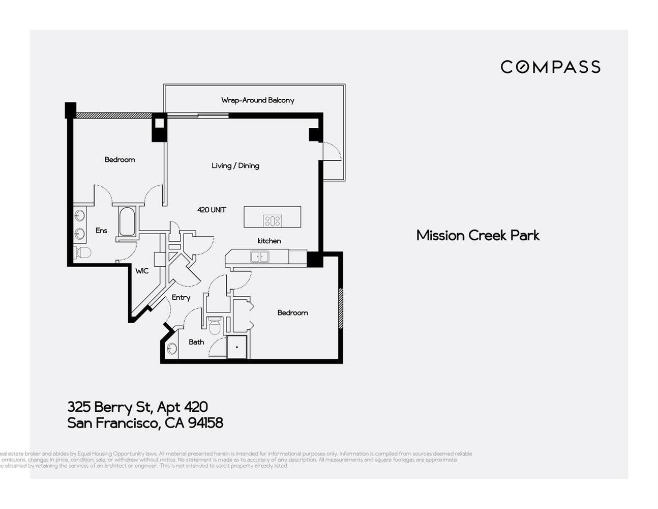 Renovated Park Terrace: 2 bedroom corner home with wrap-around balcony