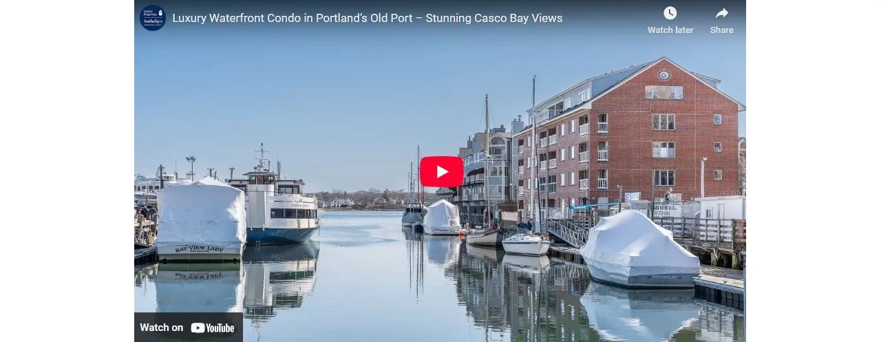 Luxury Waterfront Condo in Portland’s Old Port with Stunning Casco Bay Views