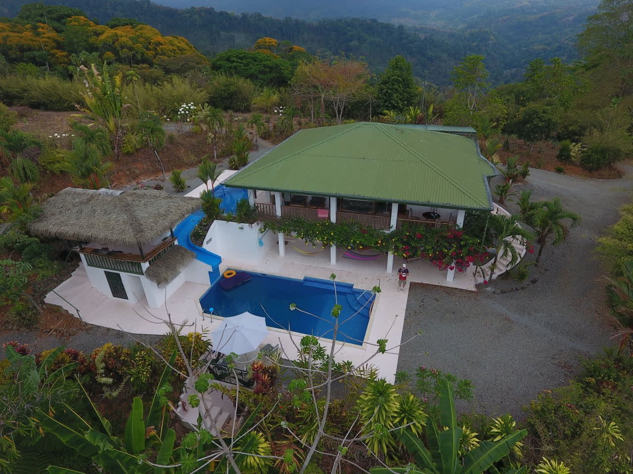 3.56 ACRES – 3 Bedroom Home With Great Mountain View, 2 Pools With Waterslide, Caretaker House, 2 Wheel Drive Access!