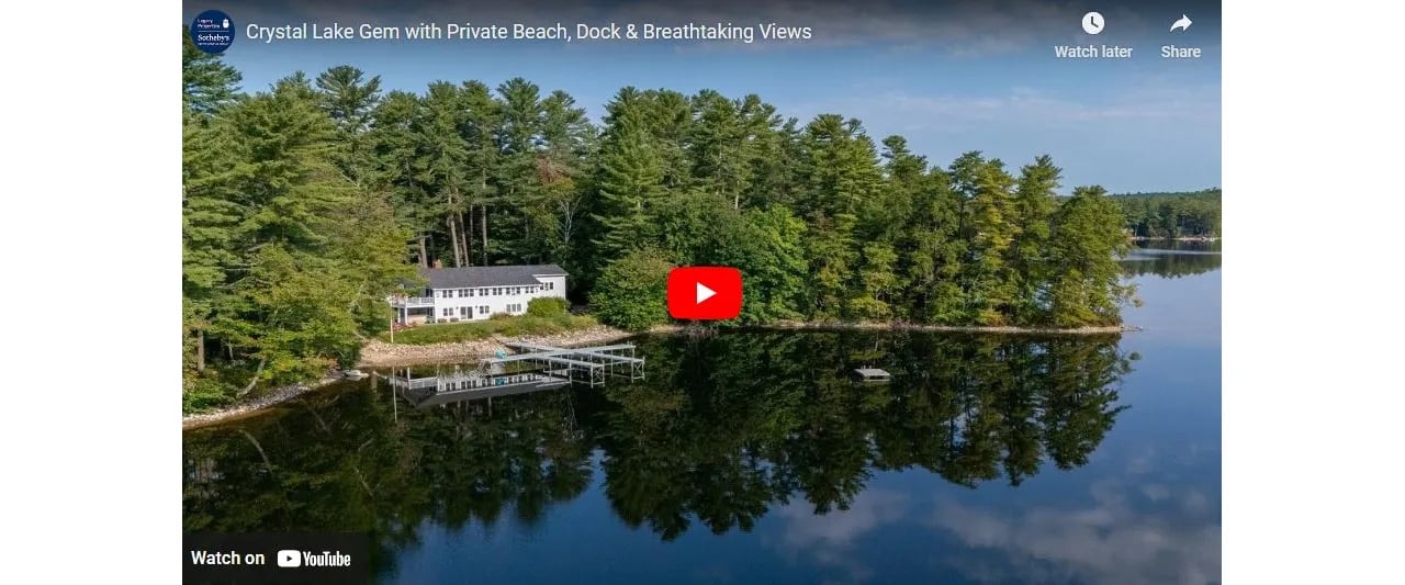 Video of The Week: Crystal Lake Gem With a Private Beach, Dock & Breathtaking Views