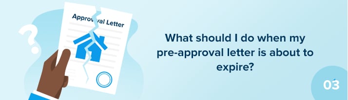 Mortgage pre-approval letter illustration asking what to do when the letter is about to expire.