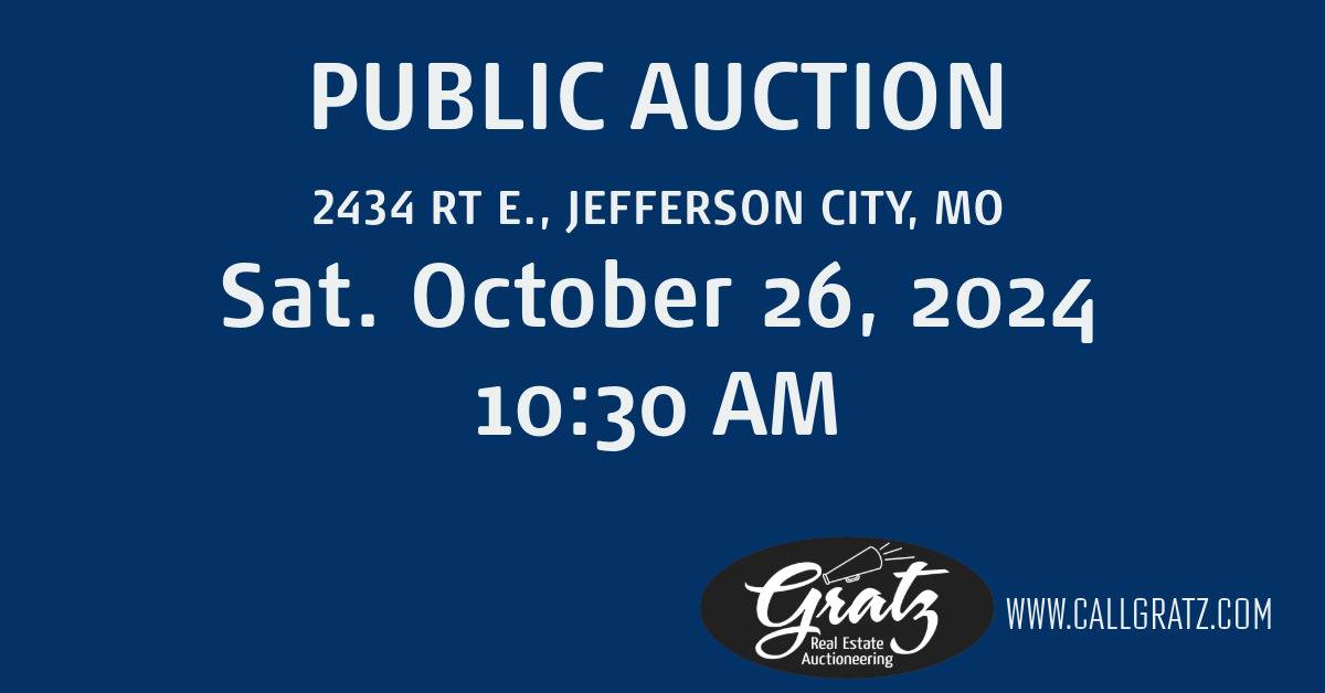 Public Auction | October 26, 2024 | Jefferson City