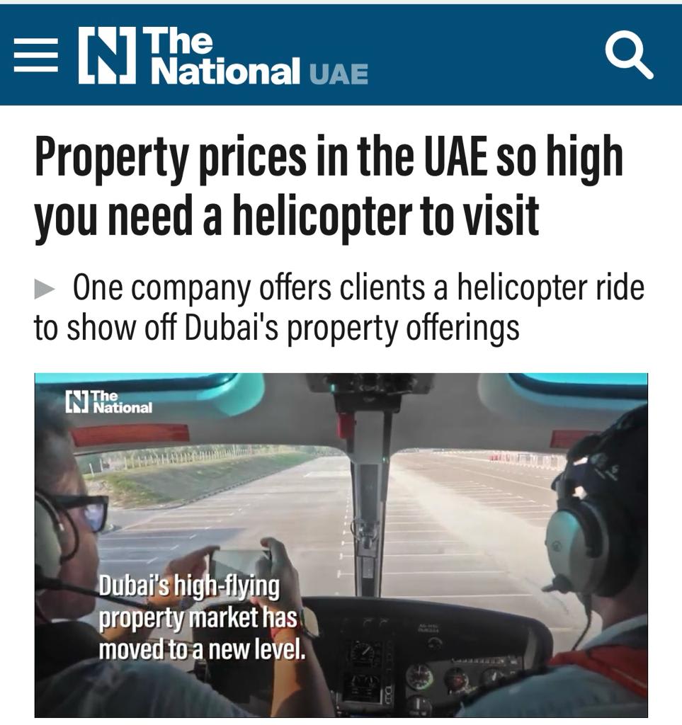Property prices in the UAE so high you need a helicopter to visit