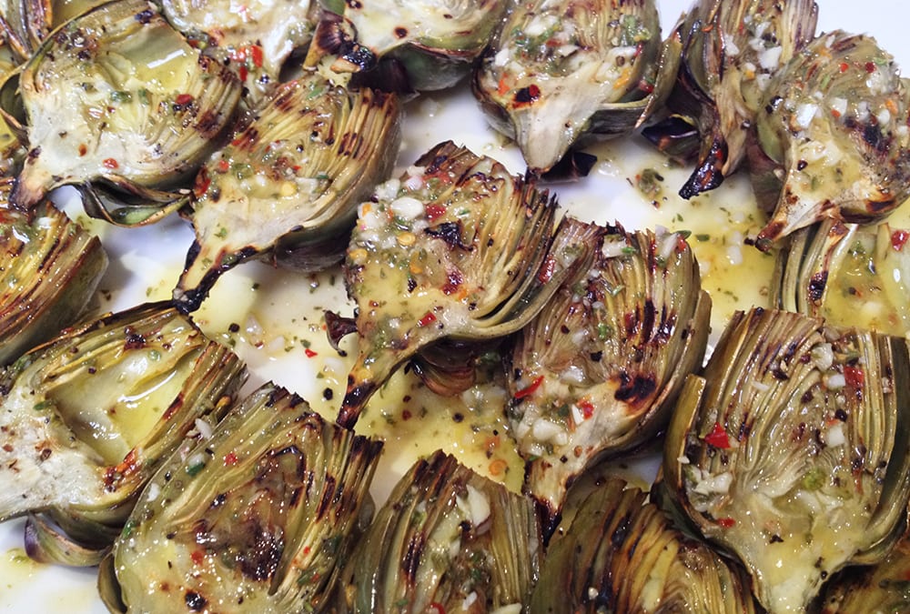 Grilled Baby Artichokes