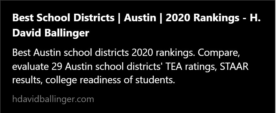 Austin's Rising Star:Lake Travis School District Clinches Second Place Among Peers, Backed by Research 