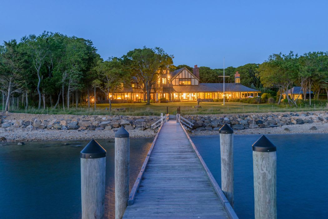 Estate On Open Water With Dock