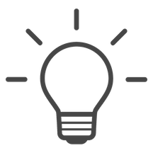 Light bulb symbol for energy-saving tips