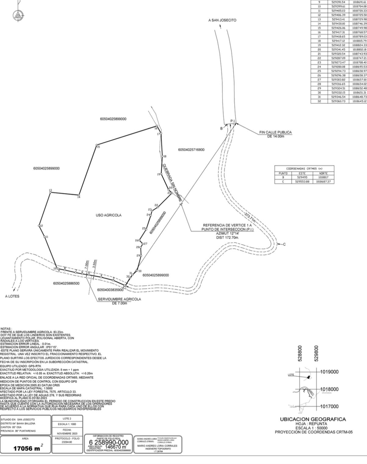 San Josecito Farm Above Uvita, 4 Acres, Creek and Usable Land