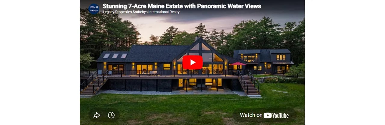 Stunning 7-Acre Maine Estate with Panoramic Water Views