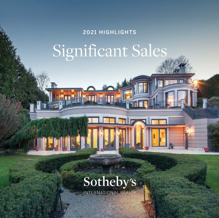 2021 Highlights of Significant Sales Across the Sotheby's International Realty Network 