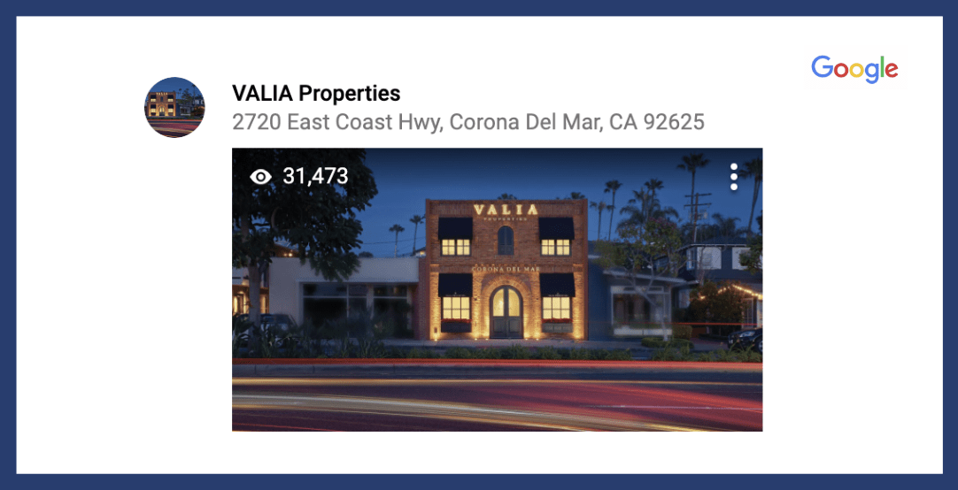 Thank You for Over 30,000 Views of Valia Properties on Google