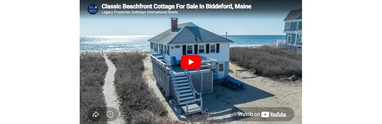 Classic Beachfront Cottage For Sale In Biddeford, Maine