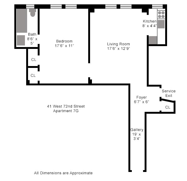 41 W 72nd St, Unit 7G