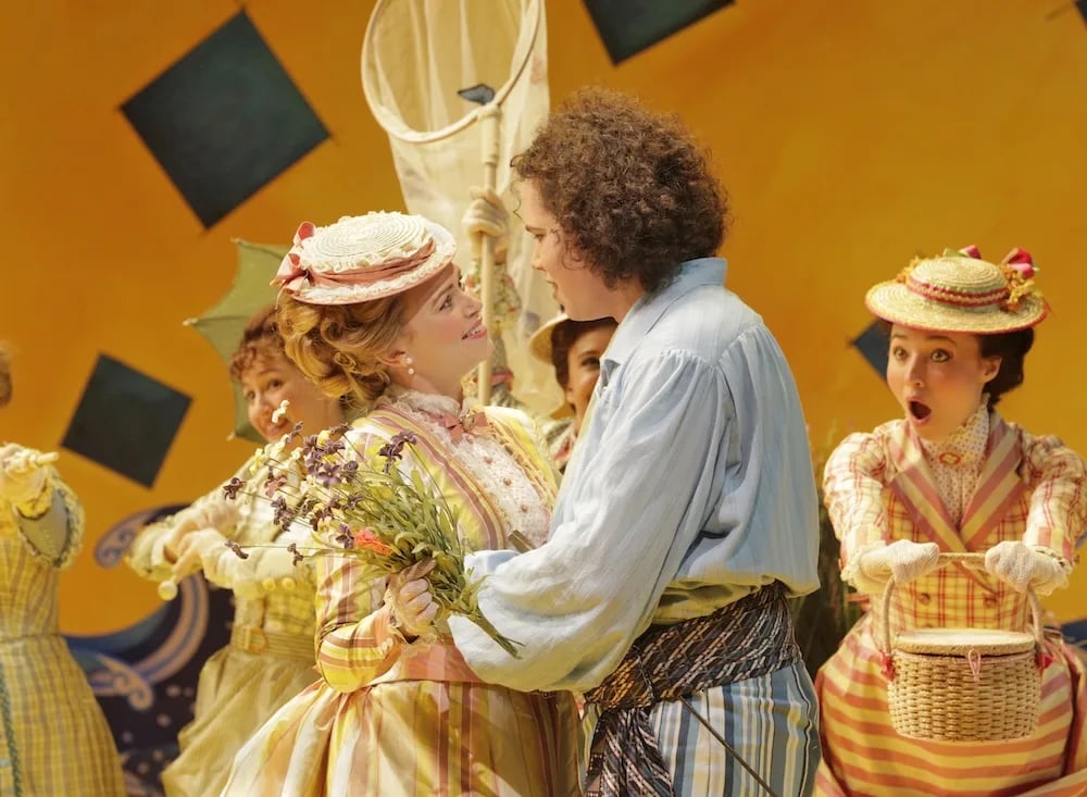 How does this season at Opera Theatre of Saint Louis portray a theme of romance in different ways?