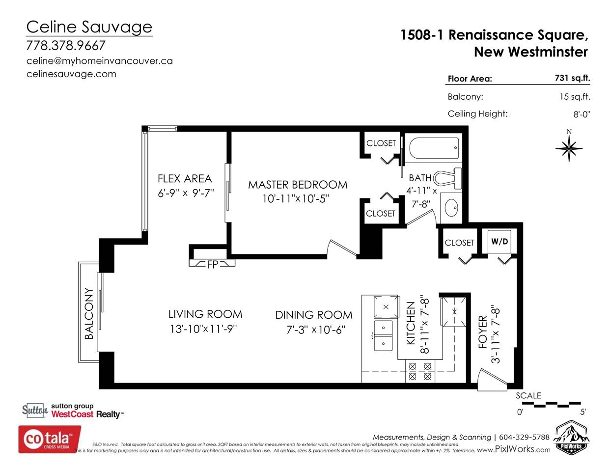 1508-1 Renaissance Square, New Westminster
