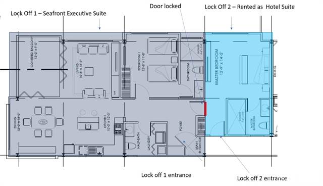 The Rose Suite - Luxury Beachfront 3 Bed 3.5 Bath 5th Floor Penthouse