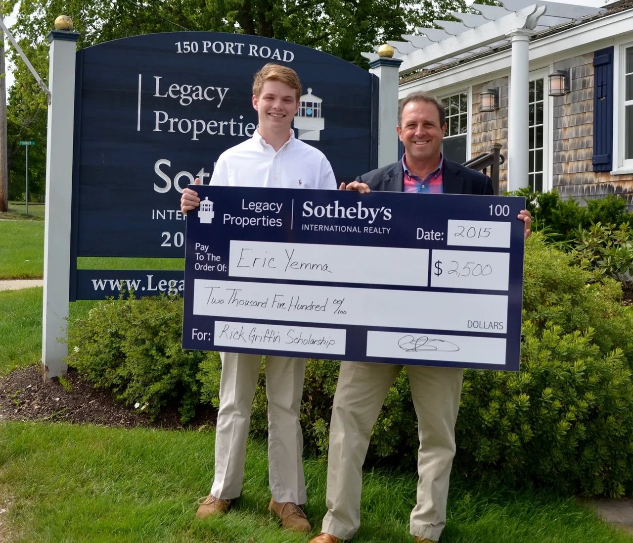 First Frederick W. “Rick” Griffin Scholarship to Eric Yemma
