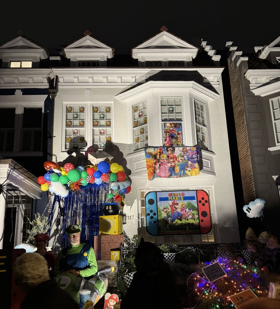 A Spooktacular Fan District Halloween on Hanover Avenue: 10,000 Pieces of Candy, Mario Kart Magic, and Beasley the Bee!
