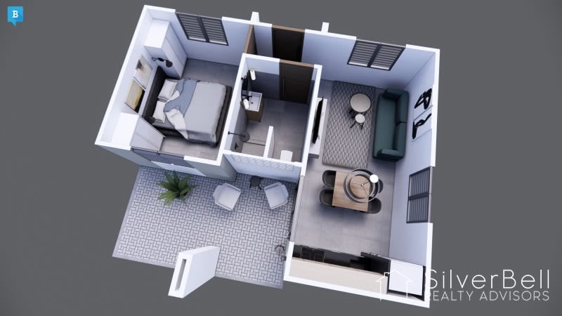 Invest in resort-style living at Song of the Sea apartments, Santa Rosa. 1BR freestanding house, open layout, lush gardens. Limited presale. Secure your paradise now! SilverBell Realty Advisors - Curaçao