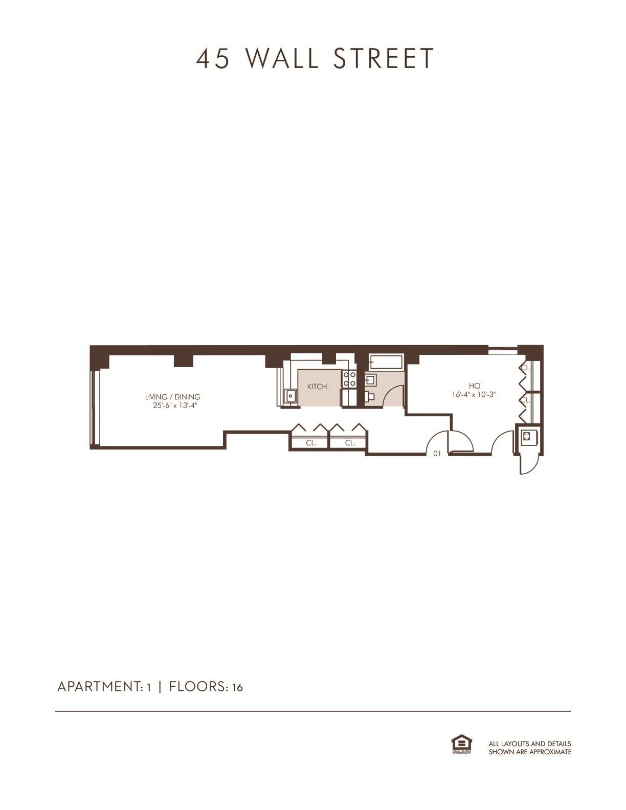 45 Wall Street, Apt 1601