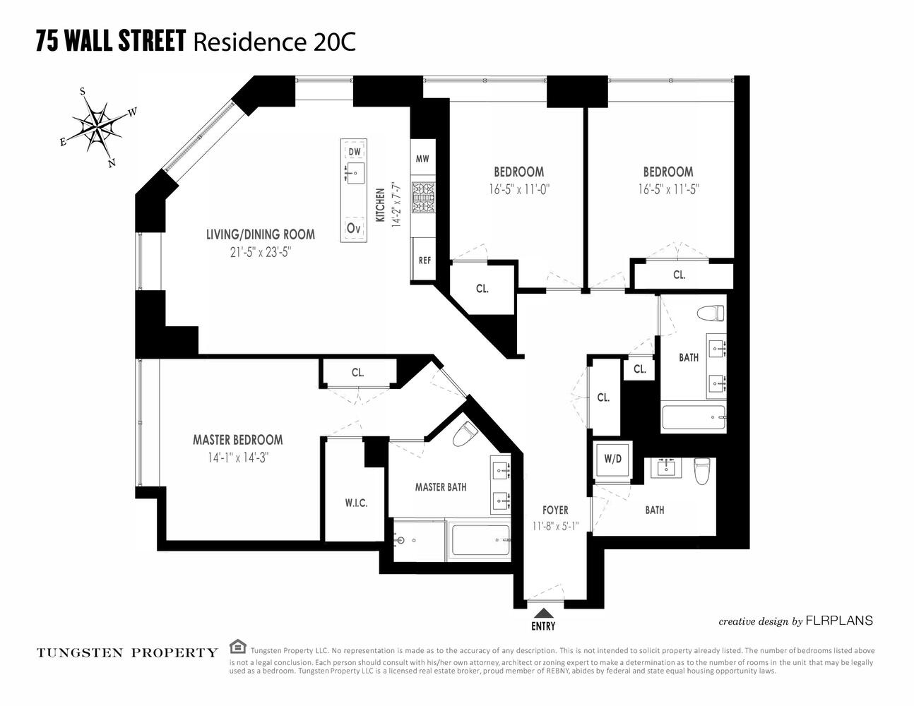75 Wall St, Unit 20C