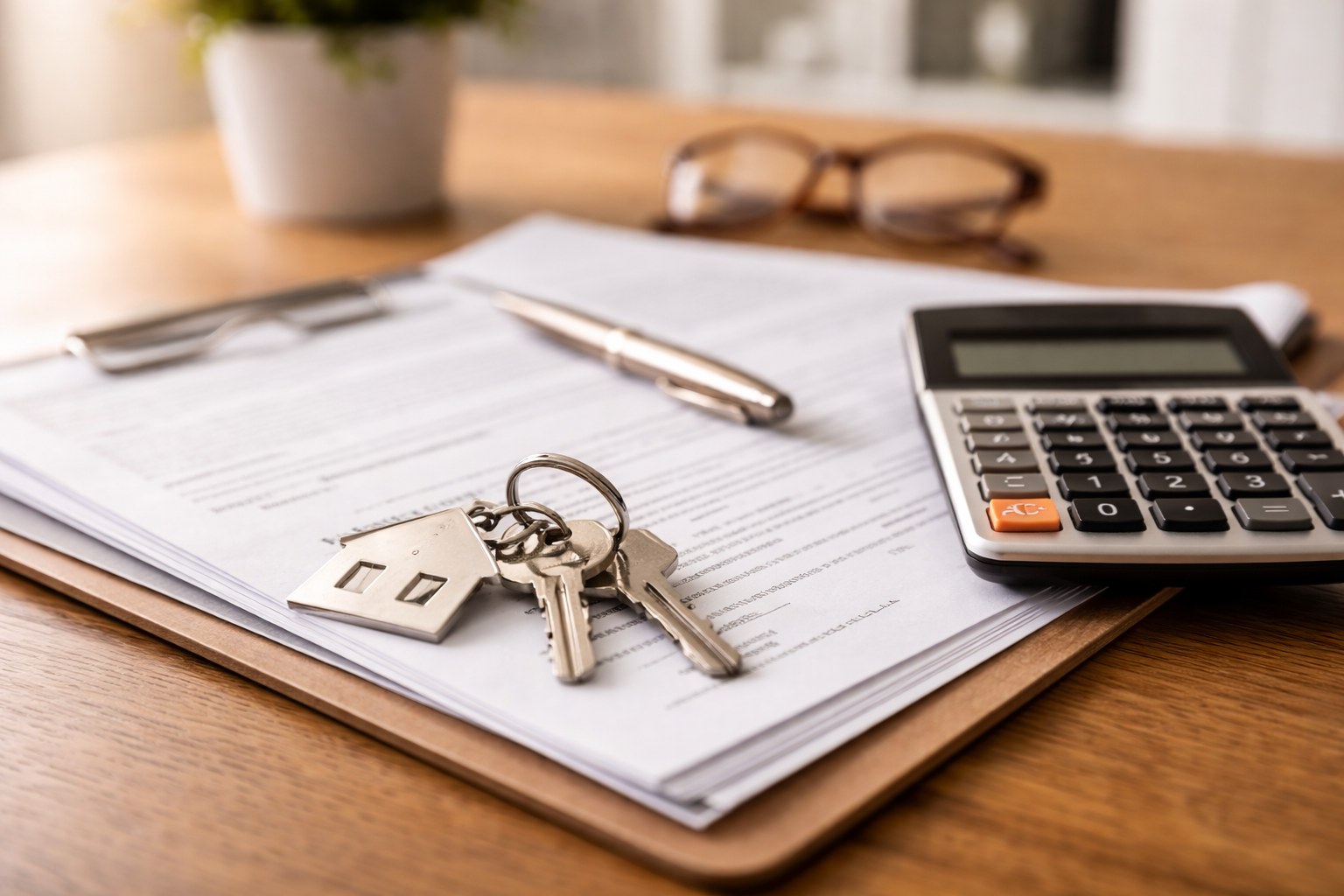 Keys and homebuying paperwork