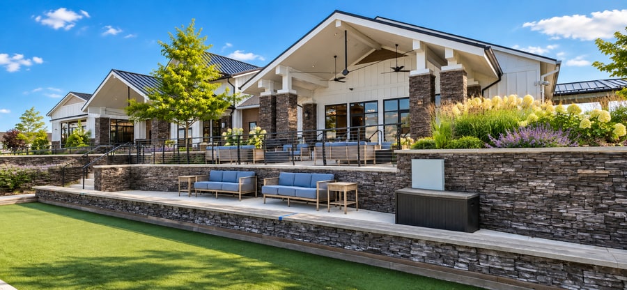 Outdoor recreation area at The Lincoln Club in Lincoln Prairie