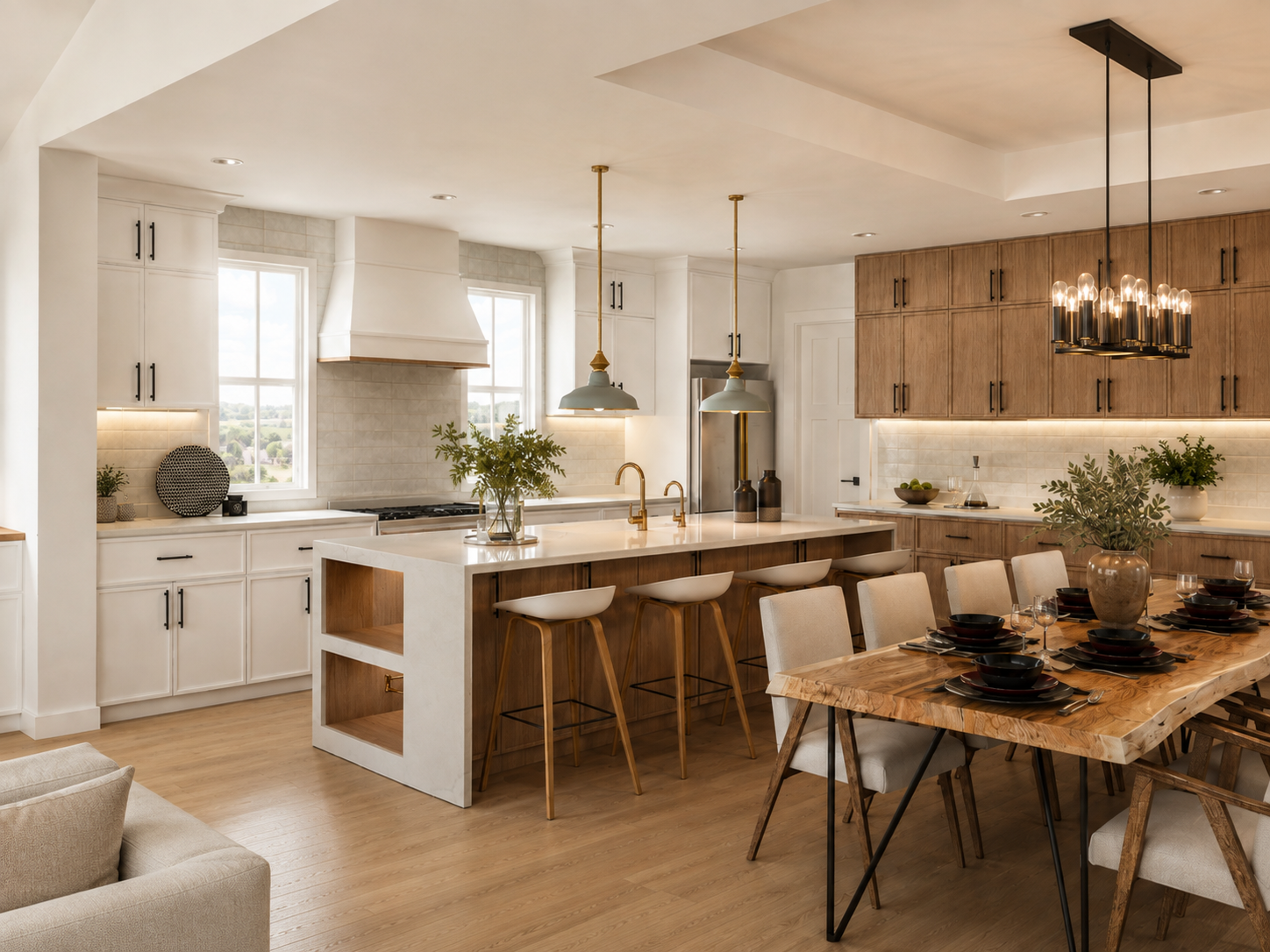 Enlarged chef's kitchen at 15 Shipyard Lane