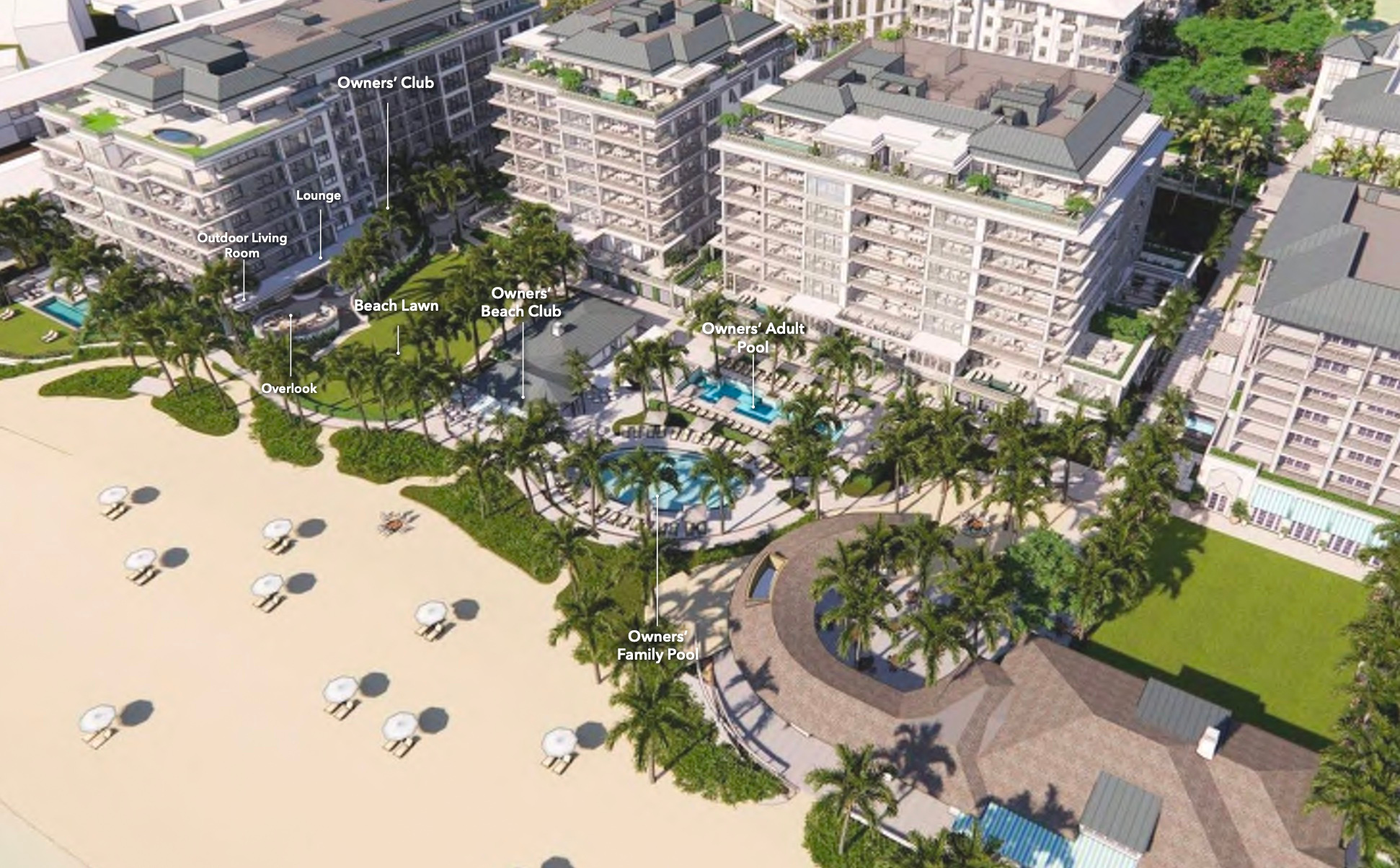 Four Seasons Beach Club aerial site