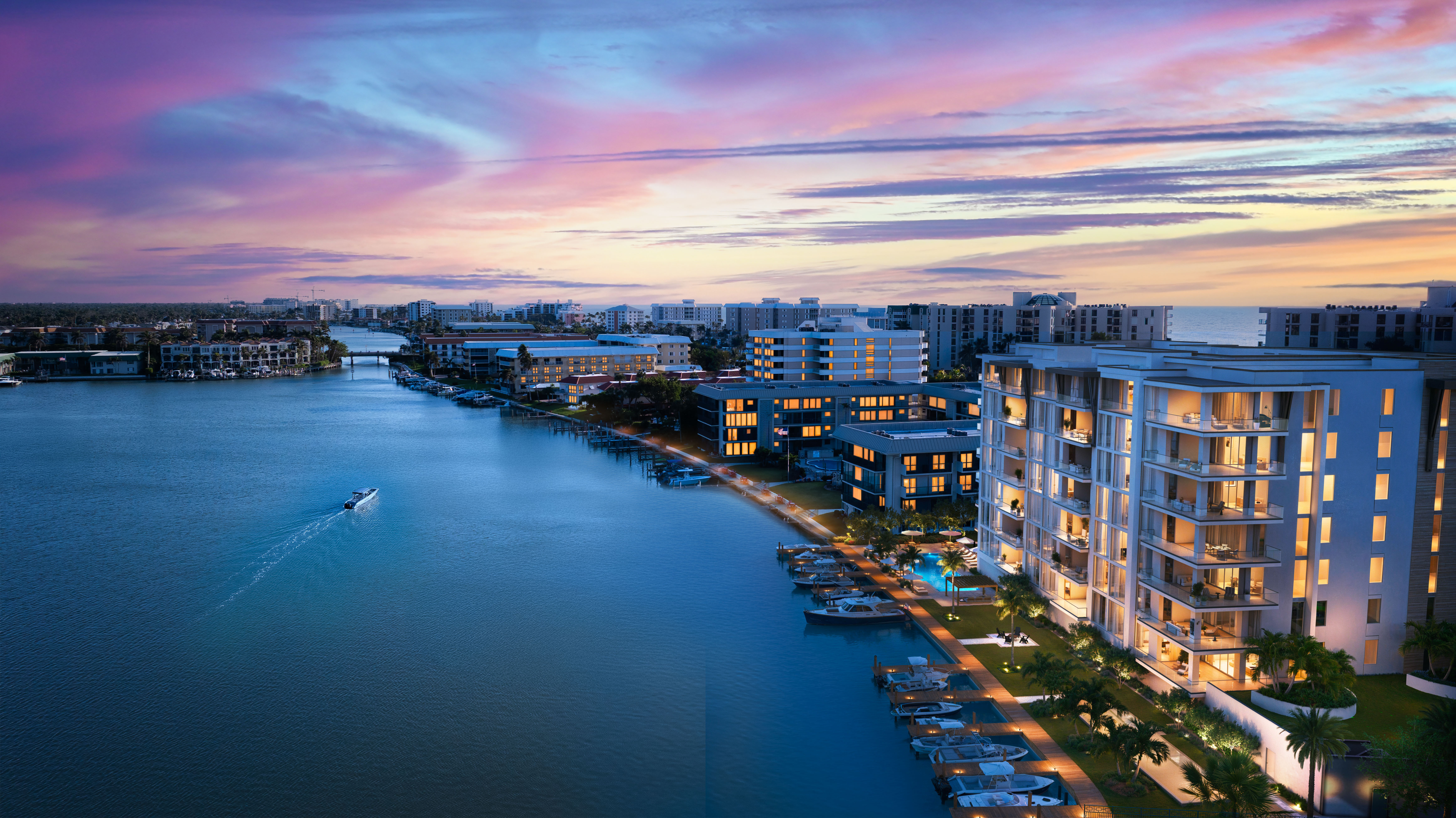 Moorings Bay marina and waterway