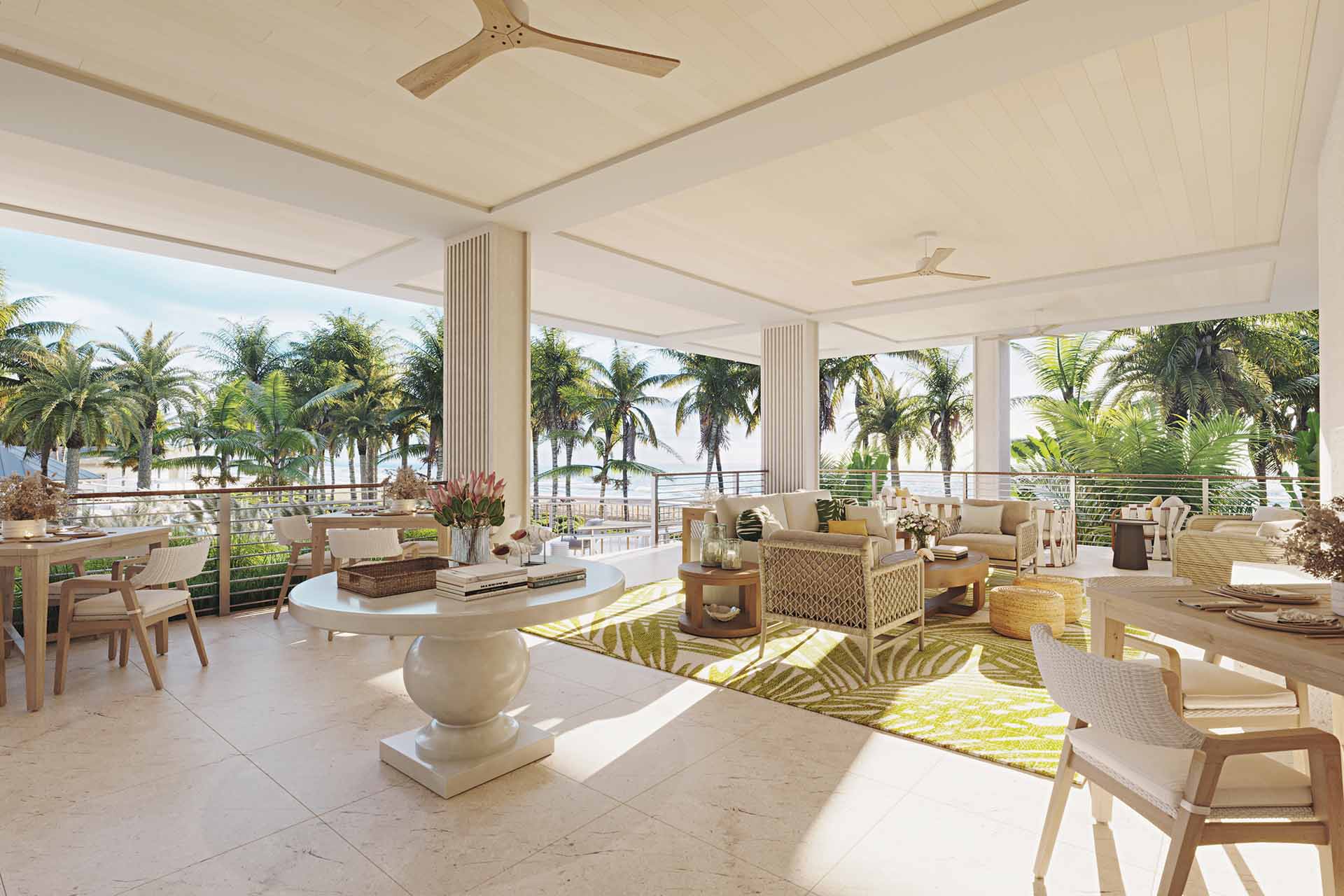 Beachside residence Gulf-view interior