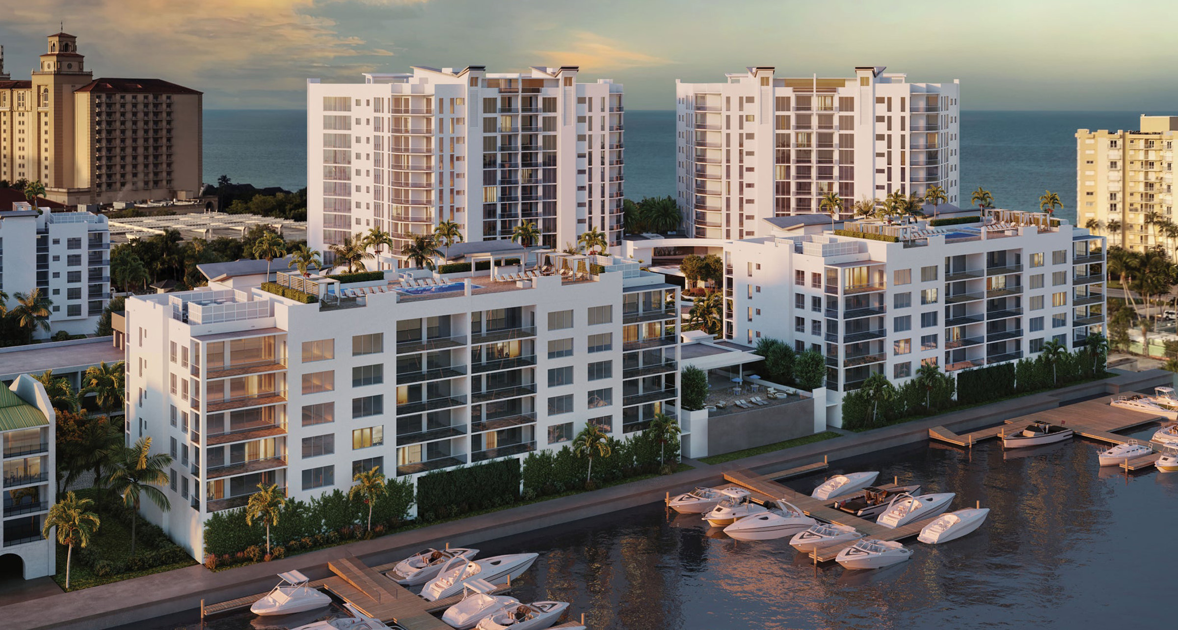 Vanderbilt Beach marina aerial