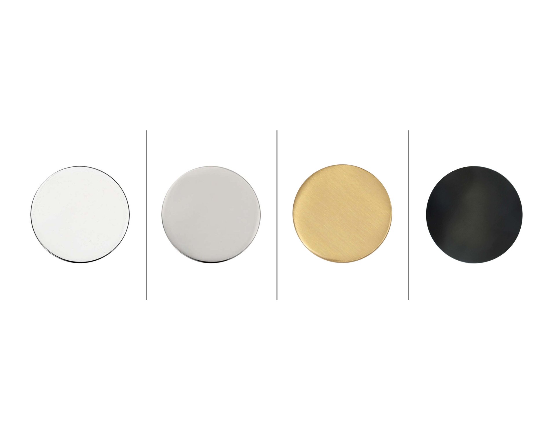Avant Finishes – Chrome – Satin Nickel – Satin Brass – Matte Black