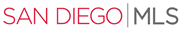 Logo featuring "SAN DIEGO" in red and "MLS" in gray, representing the San Diego Multiple Listing Service.