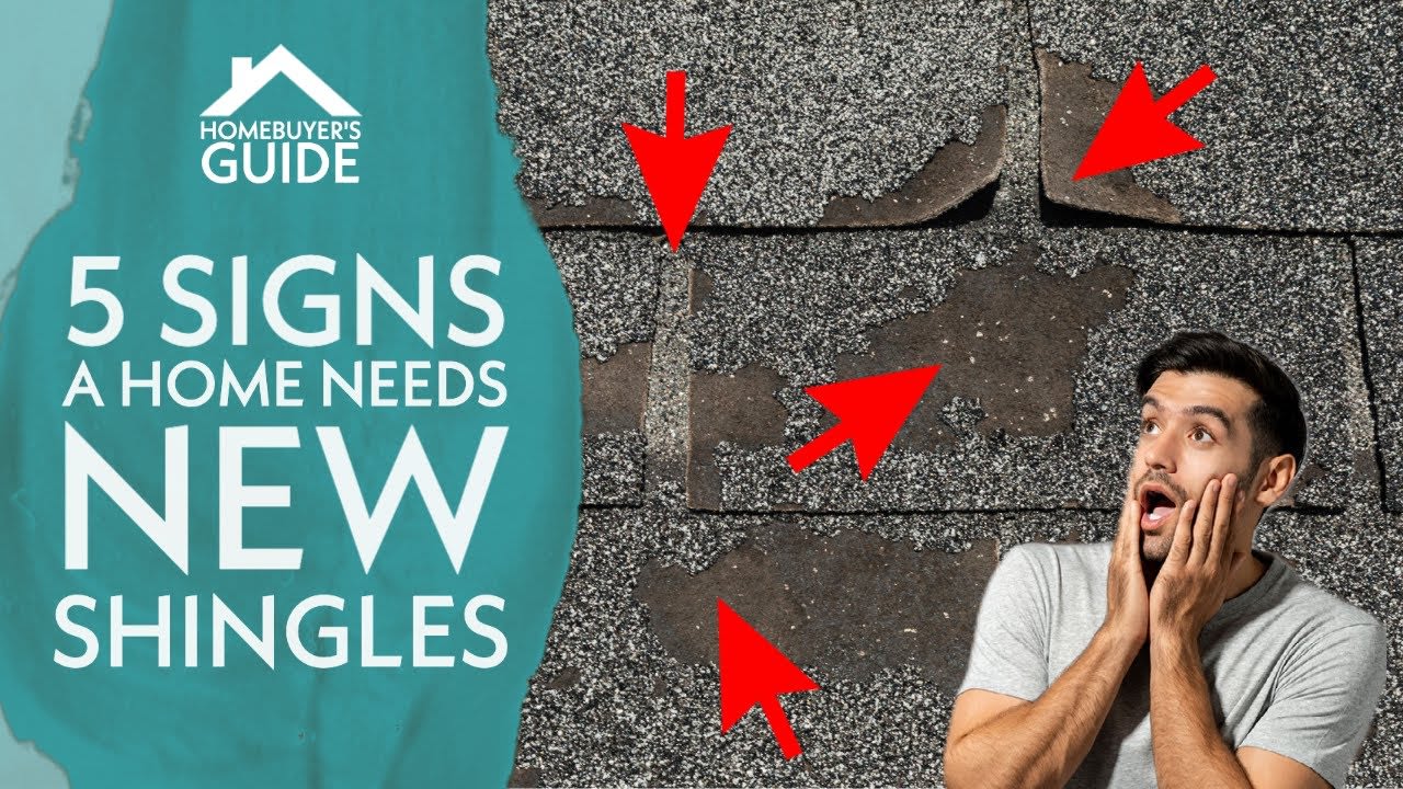 ROOF SHINGLES - 5 SIGNS A HOME NEEDS NEW SHINGLES & REASONS TO ACT QUICKLY! Clues To Help Homebuyers