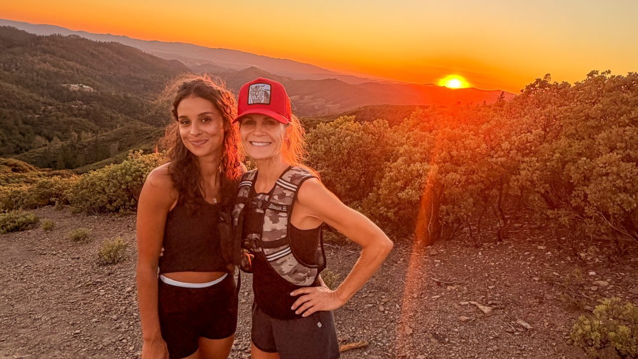 Sunset over the hills near Murphys, California