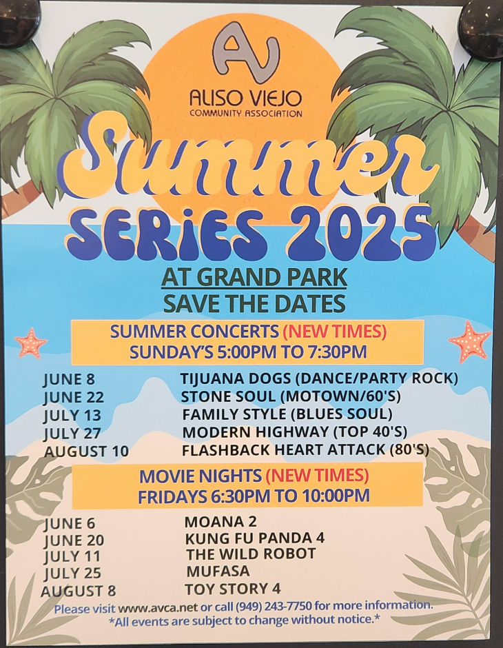 Aliso Viejo Summer Event