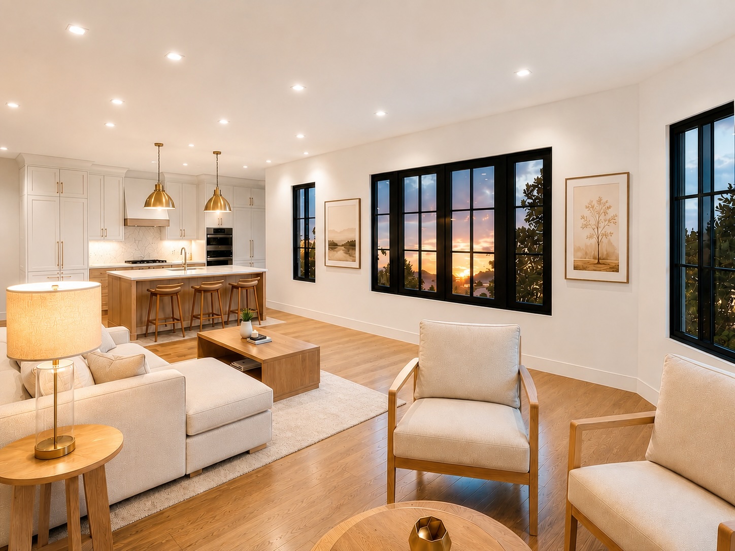 Open-concept living space at Cedar Commons