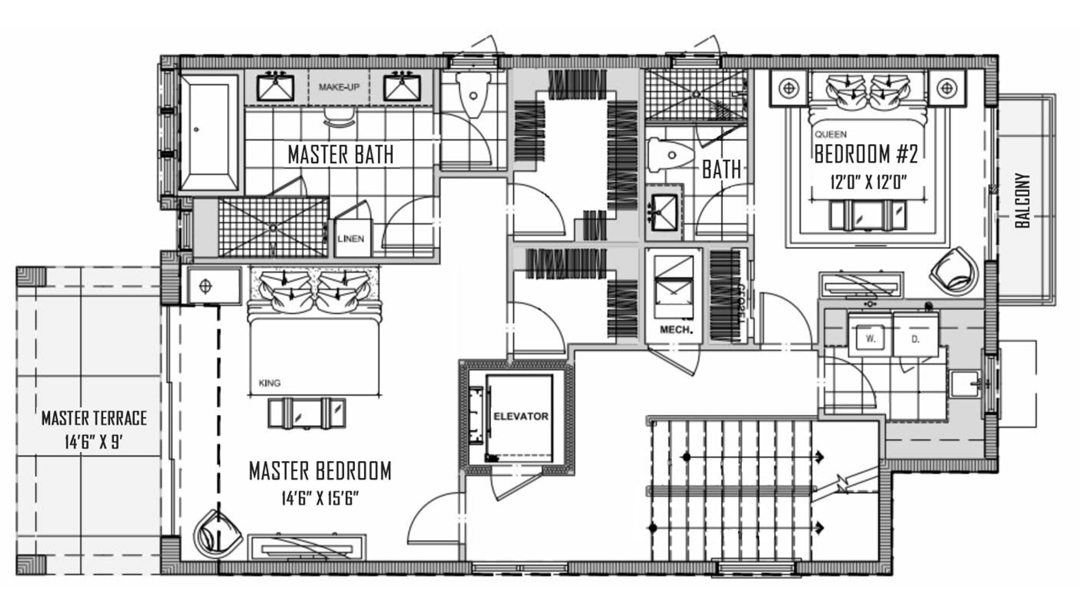 Floor 2 Unit Floorplan