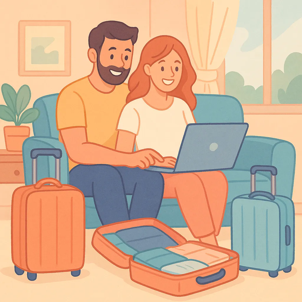 Man using public Wi-Fi safely with VPN at an airport
