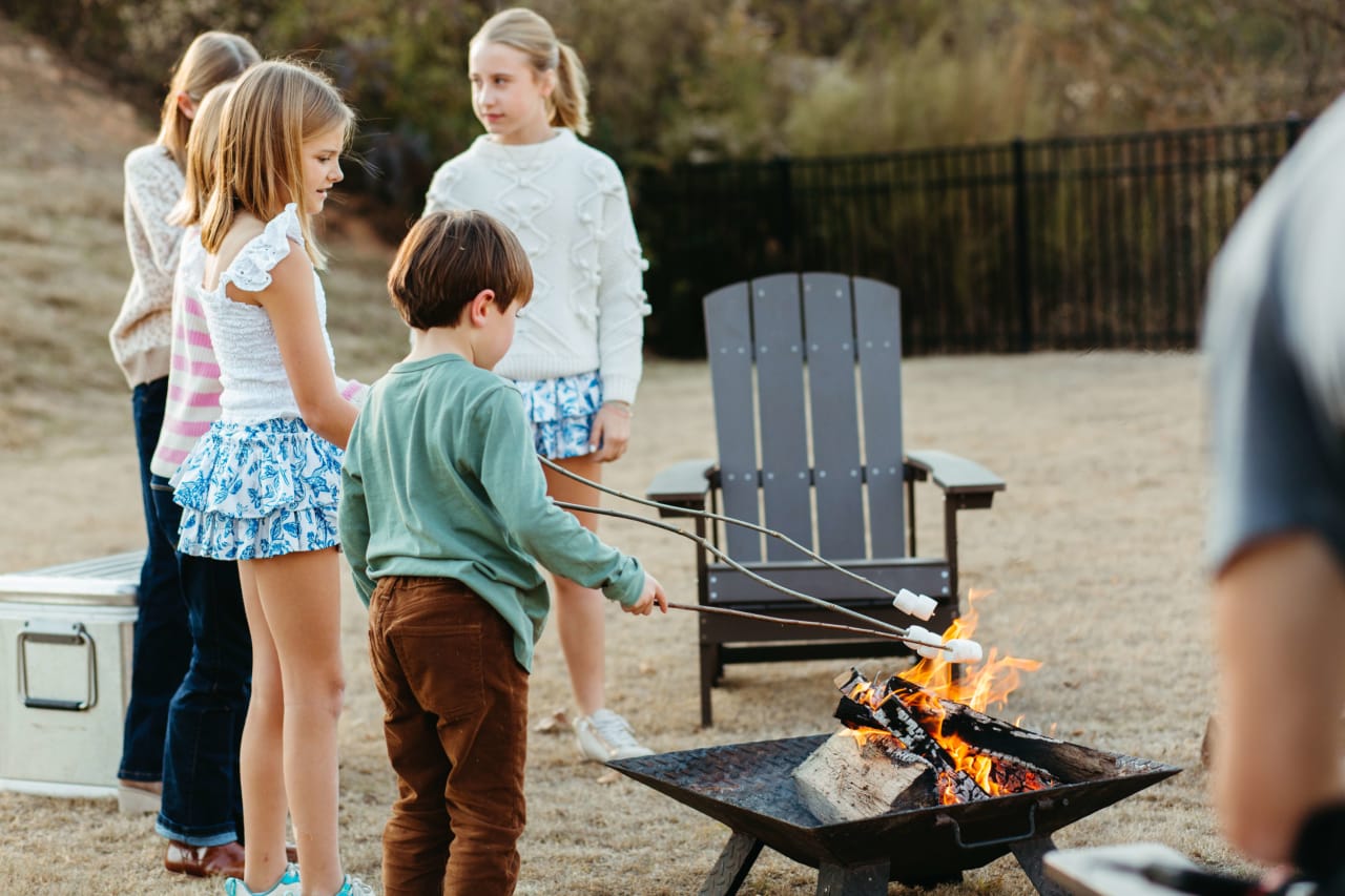 Kids Roasting Marshmallow in Glenview Park