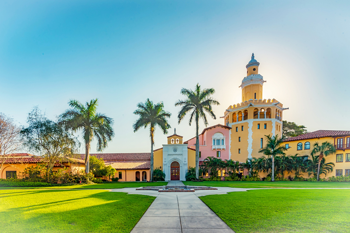 Historic Rolyat Hotel building housing Stetson University College of Law in Gulfport, Florida