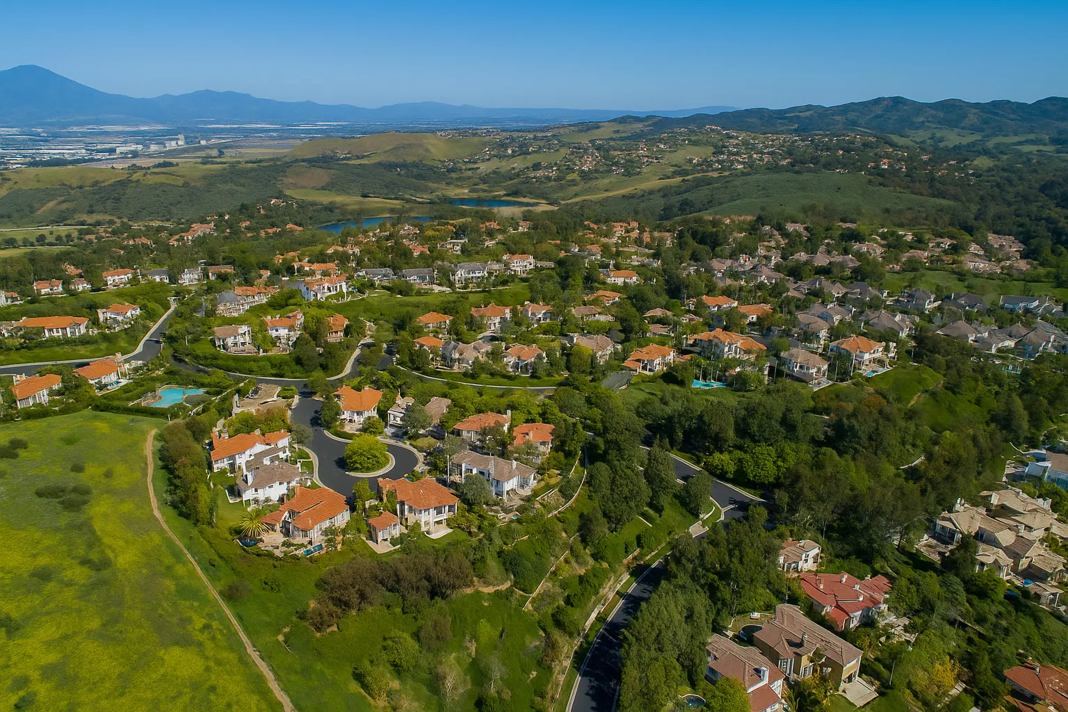 Scenic hillside homes in Turtle Rock, Irvine