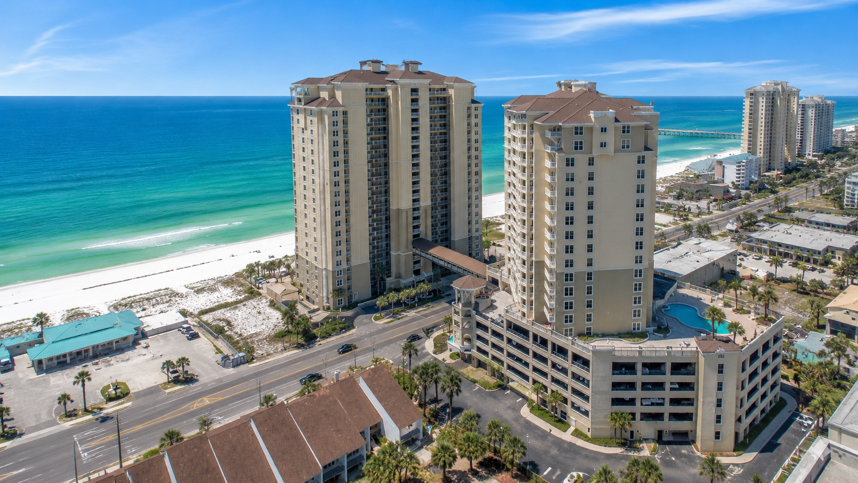 Grand Panama Beach Resort condominium buildings in Panama City Beach Florida