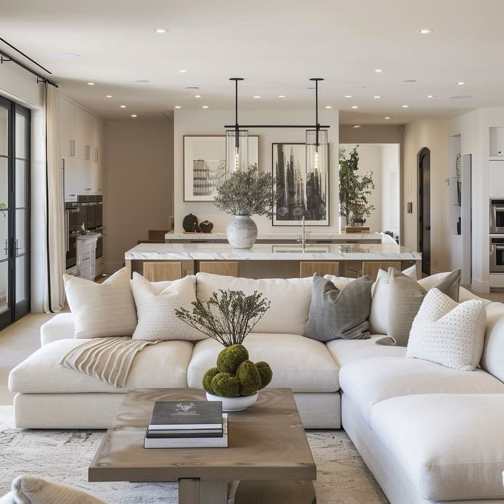 Bright neutral living room
