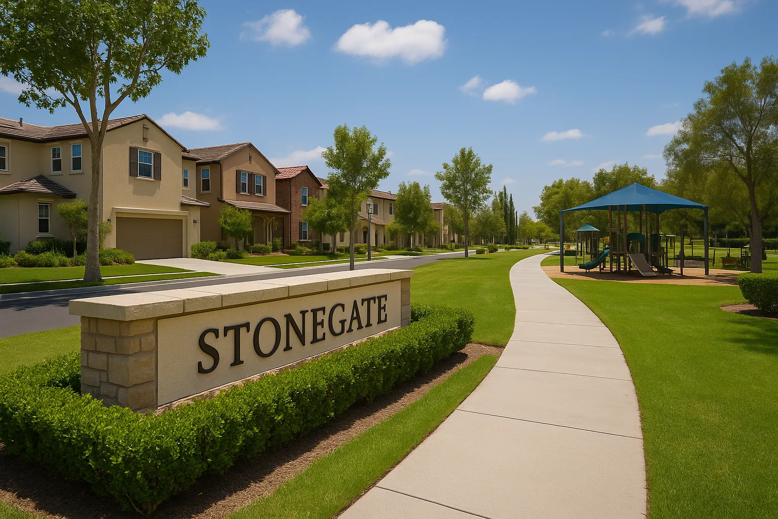 Stonegate neighborhood park and homes in Irvine, CA